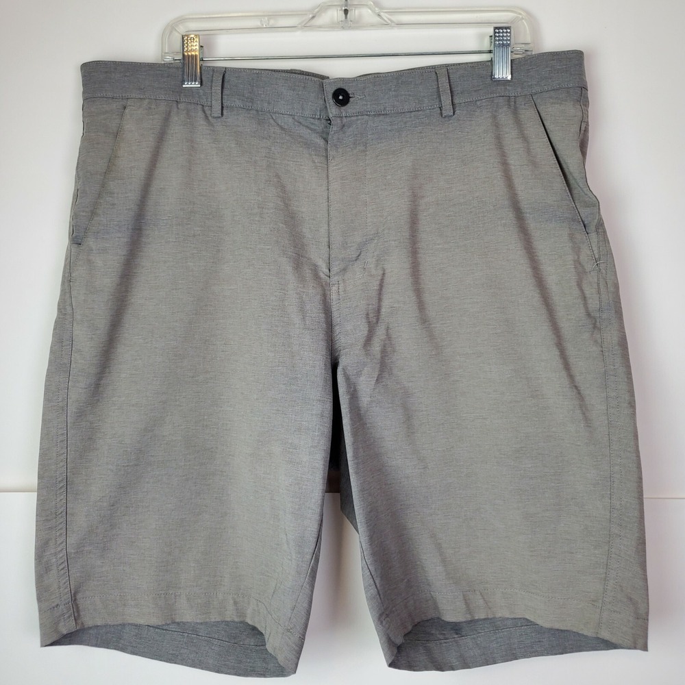 Dunning‎ Men's Golf Flex Chino Shorts 38 x 9" Gray Tech Wicking